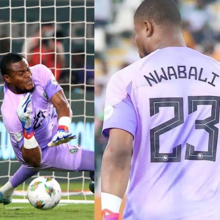 Super Eagles goalkeeper Stanley Nwabali