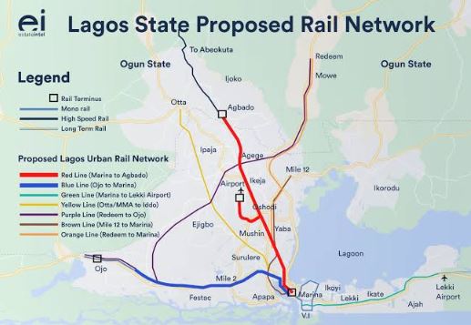 LAGOS STATE PROPOSED RAIL WAY