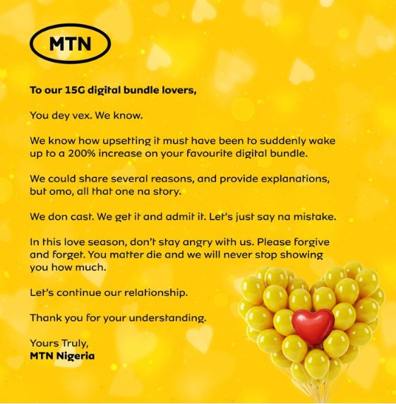 mtn apology